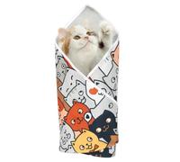 Cat Wrap for Grooming - Cat Grooming Wrap | Self-Adherent Adjustable Blanket Fabric to Wrap Cat | Cat Burrito Wrap | Multifunctional Pet Anti-Scratch Anti-Escape Bag | Cat Control Mat for Clip Nails