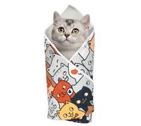 Cat Wrap | Self-Adherent Cat Swaddle Wrap for Nail Trimming - Multifunctional Anti-Escape Mat Anti-Scratch Grooming Tool Indoor During Clipping Washing Bathing Trimming Brushing Teeth Shower