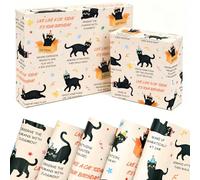 Cat Wrapping paper,’Live Like a Cat’,100% Recyclable ECO Funny Gift Wrap for Him, Her, Friends, Besties, Colleagues, Coworkers, Buddy,BFF,Fur Mum, Dad, Pet Lovers