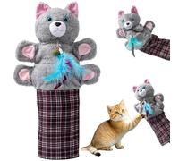 Cat Wrestling Glove, Cat Toys for Indoor Cats Adult, Interactive Hand Puppets Plush With Tough Padding, Stuffed Animal Toy Thickened Sleeve for Pet Safe Fun Play