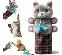 Cat Wrestling Glove, Cats Wrestler Interactive Hand Puppet, Cats Puppet with Tough Padding for Fun Play, Fun Indoor Pet Interactive Play Relieve Boring Busting Training and Exercise