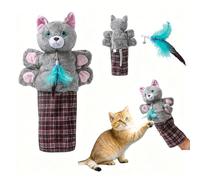 Cat Wrestling Glove, Interactive Hand Puppet Toy for Cats & Kittens,Tough Padding for Safe and Fun Interactives Play, Pet Lovers Relieve Boring Pet Safe Cats Dog Interactive Play