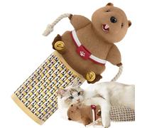 Cat Wrestling Toy - Interactive Hand Puppet Toy with Teaser Bell, Cat Game, School Fun, Pet Entertainment | for Home, Living Room, Entryway, Apartment, Corner, Indoor Play Act