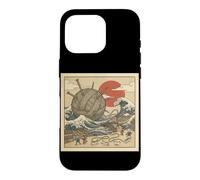Cat Yarn Tsunami Japanese Wave Knitting Fantasy Village Case for iPhone 16 Pro