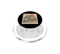 Cat Yarn Tsunami Japanese Wave Knitting Fantasy Village PopSockets PopGrip for MagSafe
