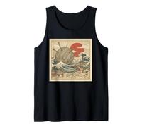 Cat Yarn Tsunami Japanese Wave Knitting Fantasy Village Tank Top