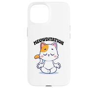 Cat Yoga Funny Meowditation Case for iPhone 15