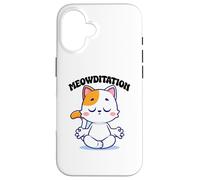 Cat Yoga Funny Meowditation Case for iPhone 16