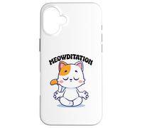 Cat Yoga Funny Meowditation Case for iPhone 16 Plus