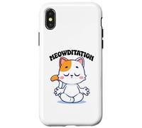 Cat Yoga Funny Meowditation Case for iPhone X/XS