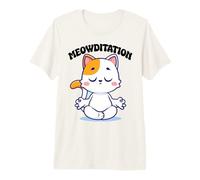 Cat Yoga Funny Meowditation Premium T-Shirt