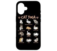 Cat Yoga Poses Cats Practicing Mindfulness Meditation Kitten Case for iPhone 16