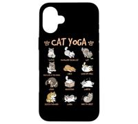 Cat Yoga Poses Cats Practicing Mindfulness Meditation Kitten Case for iPhone 16 Plus