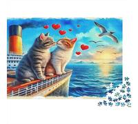 Cat1000 Piece Jigsaw Puzzle for Adults And Kids Family Game SeagullFun And Challenging Home Decors Great Gift Idea70x50cm/1000pcs
