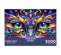 Cat1000Piece JigsawPuzzlesAnimal Cat ForAdult Colourful Brainteasing Age12+byth EducationalGame Uncover The Puzzle 38x26cm/1000pcs