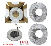 Cat5e 305m Ethernet Cable UTP Unshielded Network LAN Roll Indoor Boxed