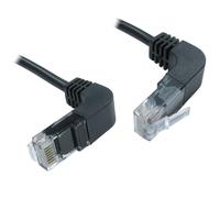 kenable Cat5e Copper RJ45 Right Angle to Right Angle Plug Network Cable 1m