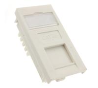 CAT5e Patch Cable RJ45 Module Euro Mod with Name Plate in White