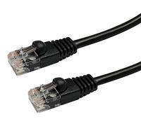 Cat5e UTP Ethernet Patch Cable, RJ45 to RJ45, 0.3m, Black