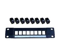 CAT6 8 Port Patch Panel Supports Back CAT6 Unshielded with Coded T568A/B Wiring for RJ45 Cables Rack/Wall Mount cat6 patch panel 8 port wall mount keystone jacks pass through