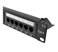 kenable Cat6 Gigabit 19 Inch Rack Mountable Patch Panel 24 Port 1U & Back Bar