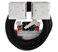 Cat6 Outdoor EXTERNAL Complete Network Extension Cable Kit with Faceplate Outlets (10m)