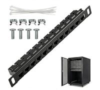 Cat6 Patch Panel 12-Port 0.5U Network Patch Panel for DeskPi RackMate T1/T0/T2 Rackmount 10 Inch Server Rack/Network Cabinet Gigabit Network Switch Home Office Enterprise Networks Data Centers