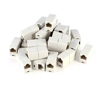 Cat6 rj45 Coupler in-Line Dual Connector Modular in White Set of 20 Pcs