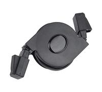 CAT6 RJ45 Ethernet Cable - 1m/2m Retractable Cord Network Extension Cable 1000Mbps For Computer/Routers/Switches/ADSL/Modem - Black(2 M)