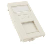 kenable CAT6 RJ45 Patch Cable Module Euro Faceplate Socket Keystone Insert with Name Plate White - Compatible with CAT5e CAT5 Solid Core IDC Termination Wall Outlet