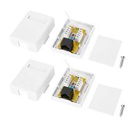 CAT6 RJ45 Wall Plate Junction Box | 2 Pack Wall Mounted Single Port Ethernet Outlet Box for Networks Wiring/Home Office/Data Center | ABS Material with 250 Plugs Endurance