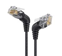Cat6A Ethernet Cable 10Gbps 360 Degree Rotatable RJ45 Cord, 50 cm | Cat6A Networking Cable RJ45 Cord for Modem Routers Gaming Internet Cord for Routers