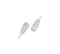 CAT6a Network Patch Cable, 2m Length, 2.8mm Diameter, White