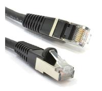 Cat6A SSTP LSZH RJ45 Network Ethernet Patch 10 Gigabit Cable 0.5m Black