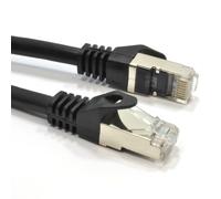 Cat6A SSTP Snagless Shielded RJ45 Network Ethernet 10 Gigabit Cable 1m Black