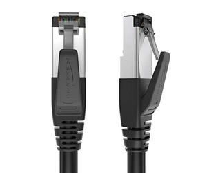 CAT8 Ethernet cable - 2m - Internet, patch & network cable with break-proof design & lightning-fast bit rates of 40Gbps (CAT8.1, ideal for Gaming/PS5/Xbox/Switch, RJ45 plug, black) - by CableDirect