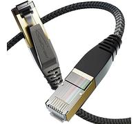 CAT8 Ethernet cable - 2m - Internet, patch & network cable with flexible break-proof braiding design & lightning-fast bit rates of 40Gbps (CAT8.1, ideal for Gaming/PS5/Xbox/Switch) by CableDirect