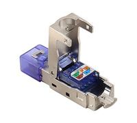 CAT8 RJ45 Connector Plug Without Crimping Tool CAT8 40Gbps 50U Zinc Alloy Shielded Network Cable RJ45 Plug ()