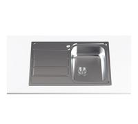 Cata | Above Counter Kitchen Sink | Square Bucket with Drainer | Model CDL-1 EI | Cabinet Installation 45 cm | Depth 18 cm | Stainless Steel