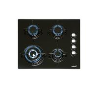 CATA CIB 6031 BK | 4 Burner Gas Hob | 1 triple ring of 3,5 kW | Black Glass 59 cm wide