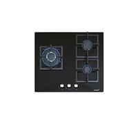 Cata | Gas Hob | SCI Model 6021 BK | 3 Gas Burners | Natural Gas Cooker | With Butane Gas Injectors | Width 59 cm | Black Glass Finish