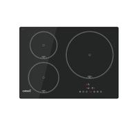CATA - IB 5003 BK - Induction hob - Black - 3 cooking zones - 9 adjustable power levels - Touch control with acoustic warning - Timer - Power 6.5 kW - Width 60 cm