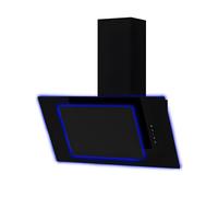 Cata UBAHALO6 - Black 60cm Glass Angled Extractor - LED Lighting - B Energy