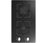 Cata UBGOG302BK - Black 30cm 2 Burner Gas on Glass Hob - 4kW