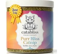 catabliss Catnip: Where Every Sprinkle is a Journey to Delight, 2oz Enjoy Sifted Catnip for Cats, Designed for use Loose on The Floor or Easy Refill Catnip Toys.