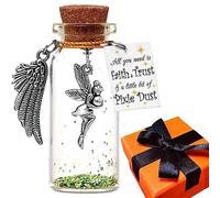 CATABUBU All You Need is Faith Trust and A Little Bit of Pixie Dust, Fairy Decorative Bottle Gift for Her Granddaughter Daughter Sister Niece Bff, Funny Fairy Pendant Necklace Gift for Teen Girls-15