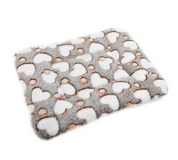catadog Small Animal Bed Mat, Soft & Warm, Suitable for Guinea Pig, Hamster, Rabbit, Rat and Bearded Dragon (XX-Large(19.7''x15.7''), Heart Brown)
