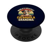 Catahoula Grandma Worlds Greatest Leopard Dog Retro PopSockets Adhesive PopGrip