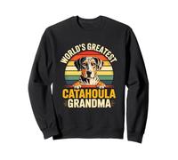 Catahoula Grandma Worlds Greatest Leopard Dog Retro Sweatshirt