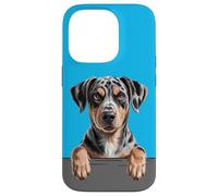 Catahoula Leopard Dog Cute Funny Peeking Puppy Case for iPhone 14 Pro